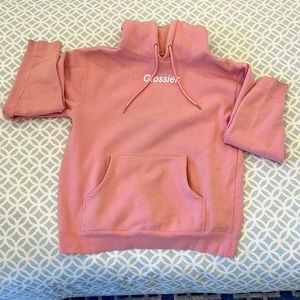 Glossier “original pink hoodie” size small.